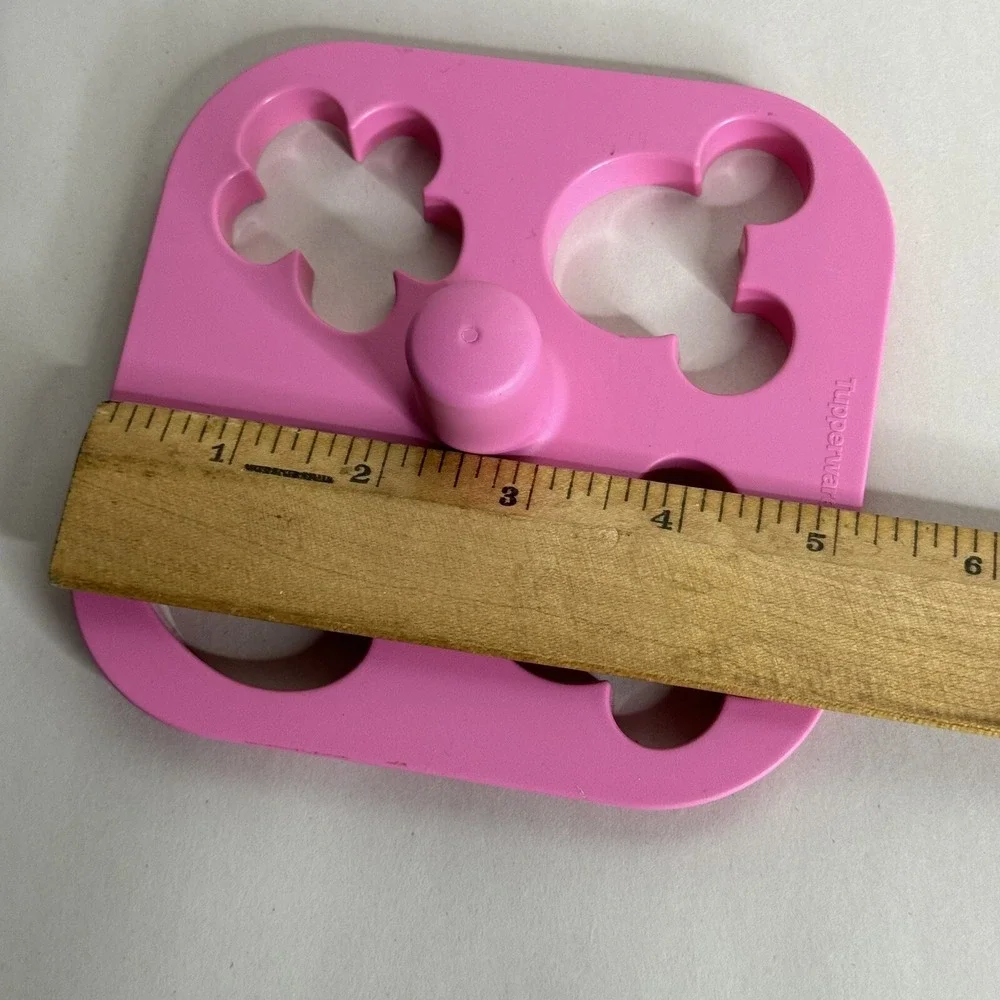 Disney Tupperware Minnie Mouse Mickey Heart Flower Cookie‎ Dough Cutter 4010A-3